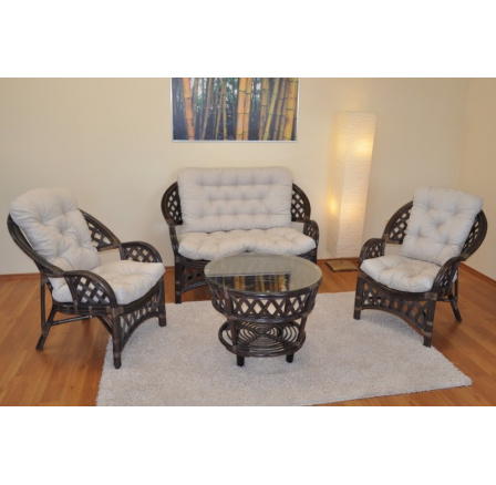 Ratanová sedací souprava Copacabana hnědá Ratanová sedací souprava Copacabana hnědá