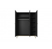 Skříň Nicole 150 cm - černý mat / zlaté nožky