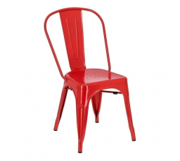 Židle Paris červená inspirovaná Tolix