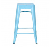 Barová židle Paris 66cm modrá inspirovaná Tolix
