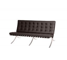 Sofa BA2 pro 2 osoby, hnědá přírodní kůže