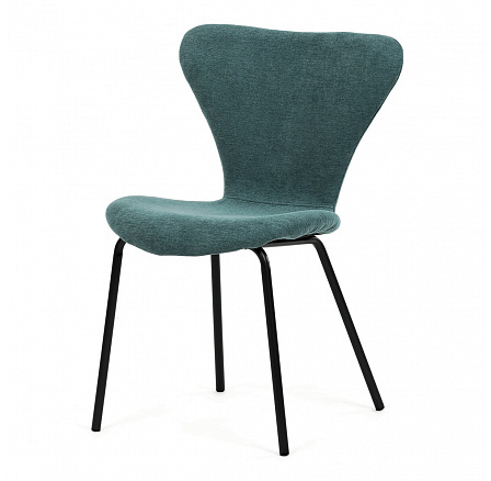 Jídelní židle, modrá, látka, CT-S8010 BLUE2