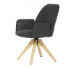 Jídelní židle, černá, látka, HC-539 BK3