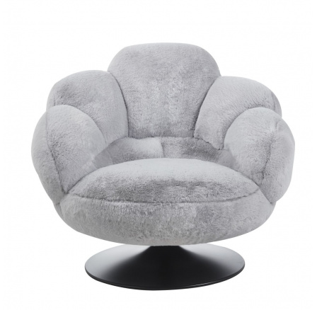 Otočná relaxační křeslo tk. futerkowa šedá FR8-FXJG
