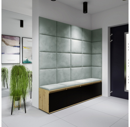 Předsíňová stěna EMI 3, Trinity 21/Artisan+černá Předsíňová stěna EMI 3, Trinity 21/Artisan+černá