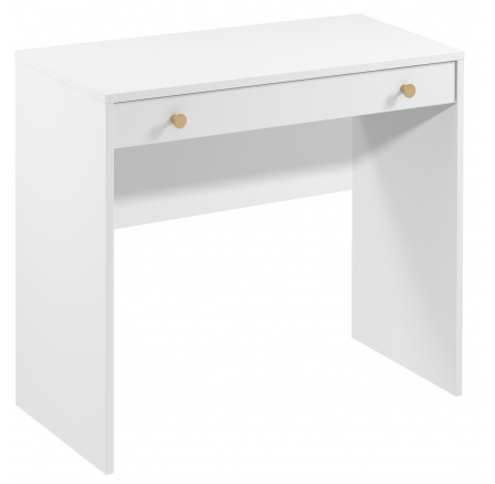 Psací stůl REL B1, Bílá/Zlatá Psací stůl REL B1, Bílá/Zlatá