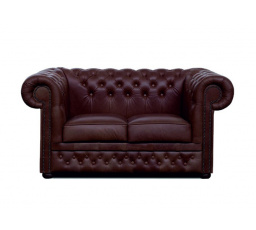 Pohovka Chesterfield Lord 2 kůže hnědá