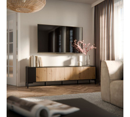 Tv komoda MERCI 200, černý/artisan