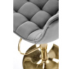 Barová židle H120, Zlatá/Šedá