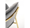 Jídelní židle K499, Šedá/Zlatá