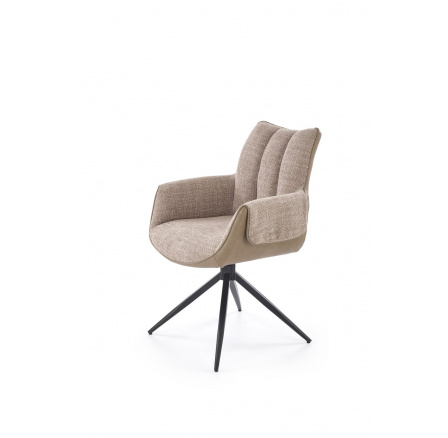 Jídelní otočná židle K579, Hnědá/Černá