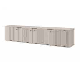 TV komoda Vesper 4D, kašmír / zlaté úchyty