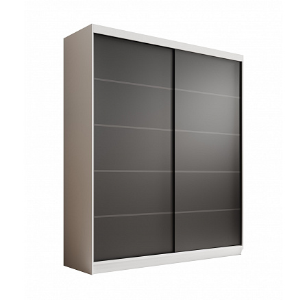 Posuvná skříň Hannah 180 Bílá+Černá