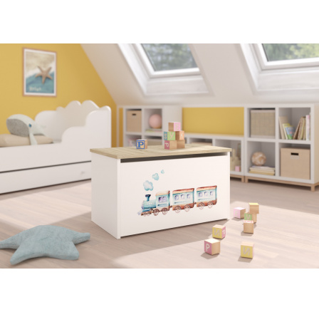 Truhla na hračky DARIA White+Sonoma