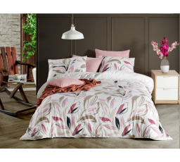 Povlečení bavlna 140x200, 70x90cm Carmen pink nitěný knoflík