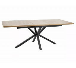 Jídelní stůl LOGAN, Dub/Černý mat
