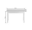 Rozkládací stůl bílý 120160x70 ST2-FX