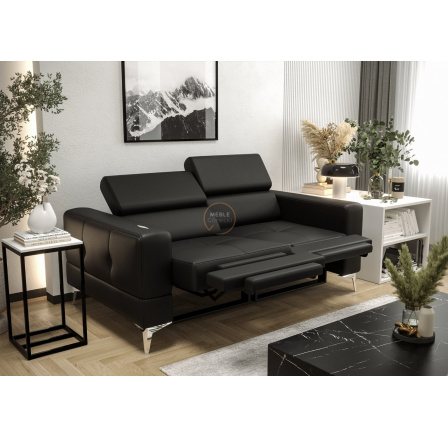 Sofa TOSCANIA II , relax 185 cm - černá eko kůže