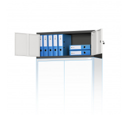 Nástavec na skříň EVA, 900 x 380 x 400 mm, antracitově-bílá