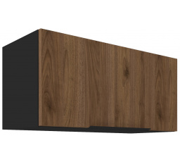 Horní skřínka MONZA - 80 GU-36 1F, Černá mat/Ořech