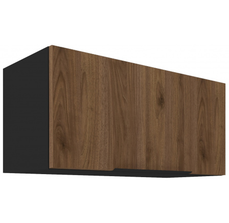 Horní skřínka MONZA - 80 GU-36 1F, Černá mat/Ořech