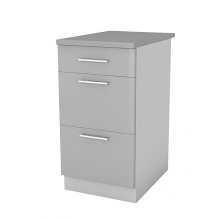 Kuchyňská skříňka Femme SZ40 3SZ, šedý lesk