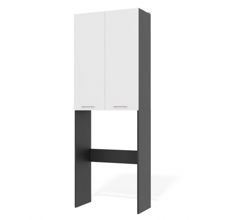 Skříňka nad pračku Pema 2DD antracit/bílá