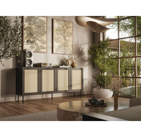 Komoda JUTA 200, černá mat Komoda JUTA 200, černá mat