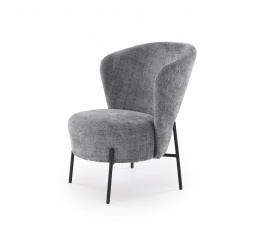 Moderní křeslo CEZAR, popelavá