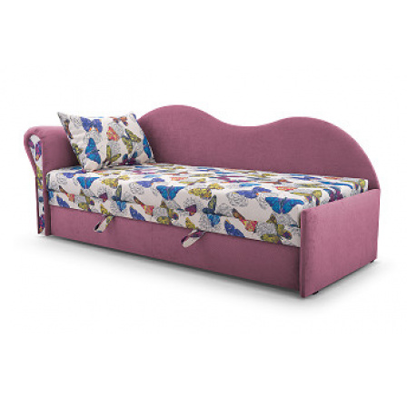 VILÍK - Levá pohovka rozkládací ,látka růžová/motýlí vzor Butterfly 4/Lincoln 1249 (vzorC) (WENUS=1BALÍKY) (IZ) (K250-E) VILÍK - Levá pohovka rozkládací ,látka růžová/motýlí vzor Butterfly 4/Lincoln 1249 (vzorC) (WENUS=1BALÍKY) (IZ) (K250-E)