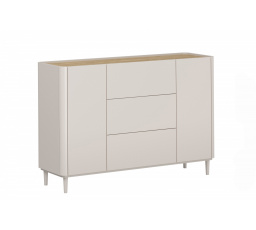 ELIVO KOMODA 150 2D3SZ - kašmír / olejovaný dub / nohy kašmír