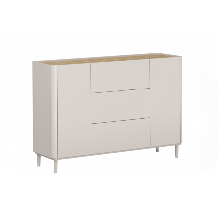 ELIVO KOMODA 150 2D3SZ - kašmír / olejovaný dub / nohy kašmír