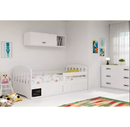 Dětská postel CLASSIC s matrací, Bílá Dětská postel CLASSIC s matrací, Bílá