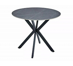 Jídelní stůl TALIA, Efekt šedého mramoru/Černá