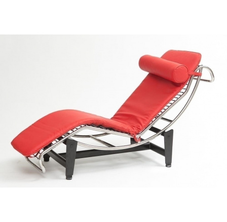 Lehátko LC4 červená kůže #10