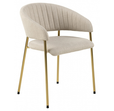 Židle Ann béžová/zlatá Židle Ann béžová/zlatá