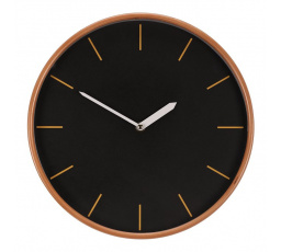 Hodiny nástěnné - pr. 32 cm, MDF a dřevěný rám, černé