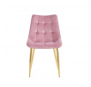 Židle velvet růžová / zlaté nohy J262-1