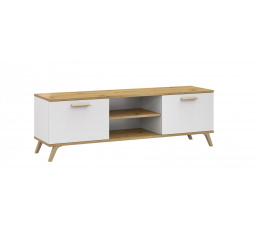 Tv komoda ROKY 1, Dub artisan/Bílá 