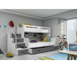 Patrová postel Maty NEW ÚP bílá/grafit