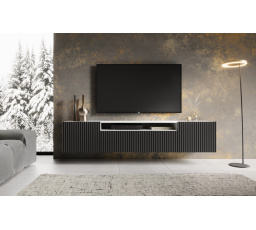 Závěsná TV skříňka NOEMI Černá+Bílá