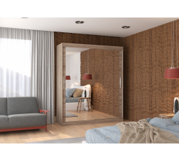 Posuvná skříň se zrcadlem ETTORE 180 Truffle+Truffle