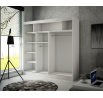 Šatní skříň s posuvnými dveřmi s lacobelem KAREN 200 Sonoma+White Lacobel