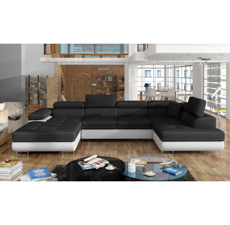 Sedací souprava ve tvaru U RODRIGO, Sawana 14 / Soft 17 Pravá