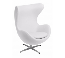 Křeslo Vejce bílý kašmír K3 Premium