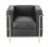 Křeslo Kubik černá kůže TP