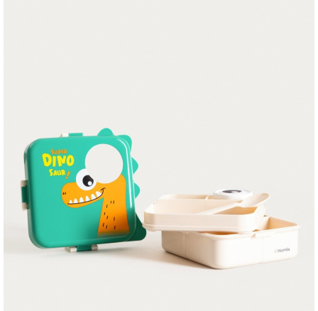 Lunchbox PETPACK modrý s dinosaurem 1590ml+70ml 750090