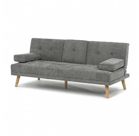 Trojmístná rozkládací pohovka, šedá, látka, ASB-C3034 GREY2