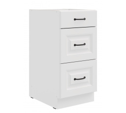 Dolní skřínka STELLO - 40 D 3S BB, Bílá/Bílá