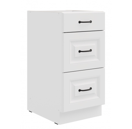 Dolní skřínka STELLO - 40 D 3S BB, Bílá/Bílá